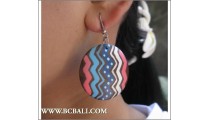 Woods Earring Painted Fashion